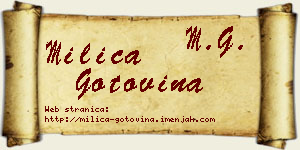 Milica Gotovina vizit kartica